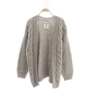  Nimes NIMES PERU KNIT кабель средний ko-ti gun вязаный длинный рукав шерсть серый ju/DO #OS женский 