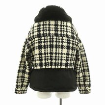 ダイアグラム グレースコンチネンタル 23AW マルチWay ジャケット ブルゾン ダウンベスト 2点セット フェイクファー付き 36 黒 白 レディー_画像2