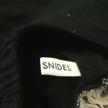 スナイデル snidel スイッチングジャンスカ ジャンパースカート ワンピース ロング ノースリーブ フレア ペチコート付き 0 黒 アイボリー_画像3