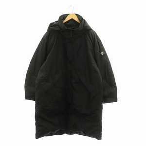 デサント ALLTERRAIN 81 Spick and span別注 23AW WARM COAT ダウンコート アウター ロング フード収納 ジップアップ M 黒 メンズ