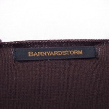 バンヤードストーム BARNYARDSTORM ニット カットソー シンプル 半袖 Vネック 綿混 1 ダークブラウン 茶 /HT4 レディース_画像3