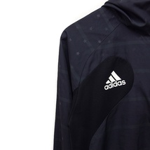 アディダス adidas 国内正規品 ウインドブレーカー ジップアップ パーカー ジャケット 星柄 ボーダー S ブラック 黒 /FT9 レディース_画像5