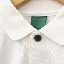 アーノルドパーマー Arnold Palmer ロゴ刺繍 長袖 ハーフボタンアップ コットン ポロシャツ 150 WHITE ホワイト キッズ_画像3