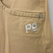 パーリーゲイツ PEARLY GATES 美品 パンツ スラックス ゴルフウエア ストレッチ有 ロゴ刺繍 0 約XS-Sサイズ ブラウン 茶系 IBO47_画像5