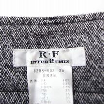 R.F INTER REMIX パンツ ショート フリル ティアード レース ラメ混 36 グレー 灰 /FT7 レディース_画像3