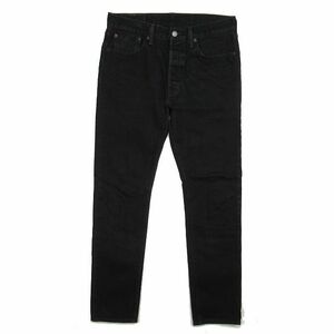 リーバイス Levi's 501 SKINNY STRETCH BLACK JEANS デニム スキニー パンツ ボタンフライ ジーンズ W33 L32 ブラック 黒 メンズ /◎ME2