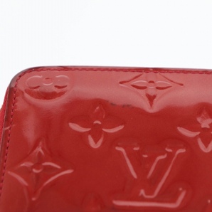 ルイヴィトン LOUIS VUITTON モノグラム ヴェルニ ジッピー コイン パース 小銭入れ カード ケース M93608 ポムダムール 赤 レッド ブランの画像6