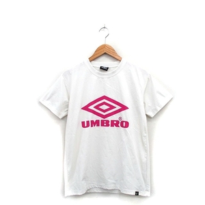 アンブロ UMBRO Tシャツ カットソー 半袖 ロゴ プリント S ホワイト 白 /KT19 メンズ