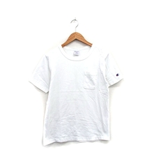 チャンピオン CHAMPION カットソー Tシャツ 半袖 胸ポケット ワンポイント ロゴ S ホワイト 白 /KT15 メンズ_画像1