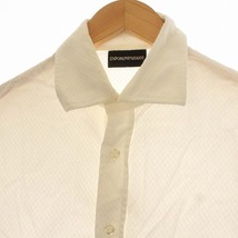 エンポリオアルマーニ EMPORIO ARMANI シャツ ワイシャツ 柄刺繍 41 M 白 ホワイト /☆G メンズ_画像4