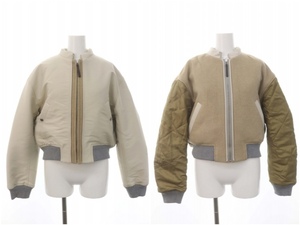  unused goods theory Project 23AW Cyber Poly WC302 reversible jacket blouson cotton inside S light beige beige gray lady's 