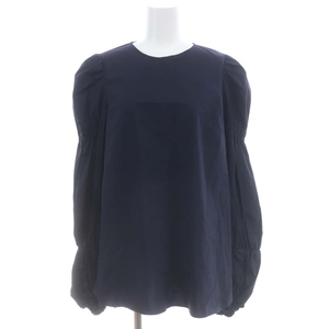 e Len ti-kELENDEEKgya The - tunic pull over blouse long sleeve stretch F navy blue navy /HS #OS lady's 