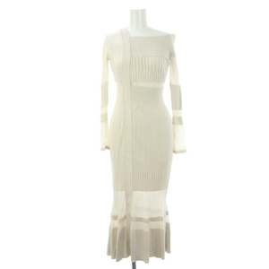  Snidel snidel 23SSsia-b locking knitted One-piece long long sleeve rib F ivory /NR #OS lady's 