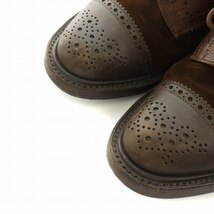 トリッカーズ TRICKER'S カントリーシューズ ストレートチップ レザー スエード ロゴ 10-5 28cm 茶 ブラウン M7369 ■GY18 /MQ メンズ_画像3