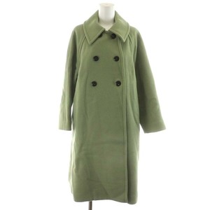  Iena IENA LA BOUCLE 19AW turn-down collar coat long height wool 36 S green green 19-020-914-1281-4-0 /AN43 lady's 