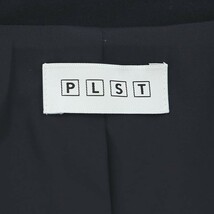 プラステ PLST セットアップ 上下 ポリエステルオックス カラーレスジャケット テーパードパンツ M S 紺 ネイビー /MI ■OS レディース_画像6