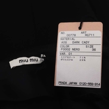 ミュウミュウ miumiu ハイウエスト ミニスカート フレア 36 黒 ブラック /MI ■OS レディース_画像3