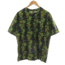 未使用品 シュプリーム SUPREME × THE NORTH FACE ザノースフェイス Leaf S/S T-shirt Tシャツ カットソー 半袖 総柄 M 黒 緑_画像1