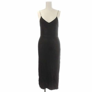  unused goods diesel DIESEL Cami One-piece mi leak long slit XS black black /YI6 lady's 