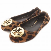 トリーバーチ TORY BURCH パンプス ヒョウ柄 レオパード ロゴプレート ゴールド金具 ハラコ レザー 5.5 23.5cm 茶 ブラウン /IR レディース_画像1