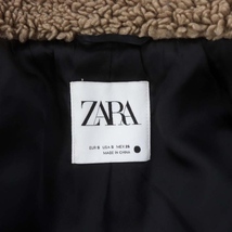 ザラ ZARA ボアコート アウター ロング S ベージュ /MF ■OS レディース_画像3