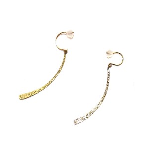  Nojess NOJESS swing earrings both ear for K10 SILVER yellow gold /AN38 #SH lady's 