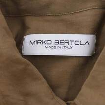 ミルコベルトラ MIRKO BERTOLA IENA別注OVERSIZED ワンピース シャツワンピース ロング リネン混 長袖 ライトブラウン /HS ■OS レディース_画像3