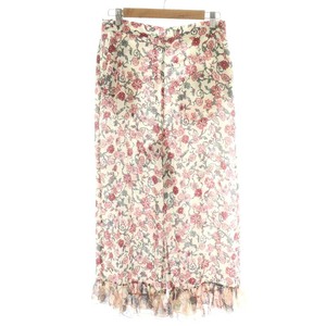  See by Chloe SEE BY CHLOE wide pants floral print frill silk . silk .38 L pink white white /AN33 lady's 