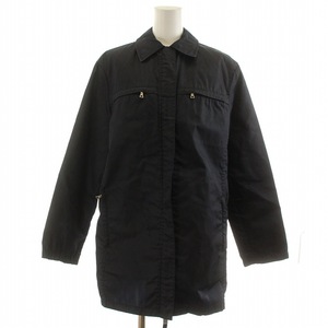  Prada PRADA milano MILANO turn-down collar coat Zip up middle 38 M navy blue navy /AQ lady's 