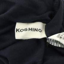 ヒロココシノ HIROKO KOSHINO チュール装飾 長袖 Tシャツ カットソー 38 紺 茶 青 /NR ■OS レディース_画像4