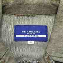 バーバリーブルーレーベル BURBERRY BLUE LABEL デニムジャケット Gジャン ウォッシュ加工 38 M グレー /AT ■OS レディース_画像4