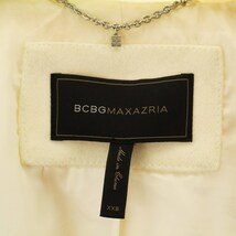 ビーシービージーマックスアズリア BCBGMAXAZRIA ダッフルコート ミドル 長袖 フード付き スタンドカラー XXS 白 ホワイト アイボリー_画像4