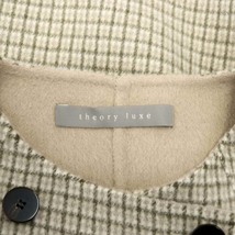 セオリーリュクス theory luxe 22AW New Motion Caspia コート チェック ウール カシミヤ混 38 M グレー /SY ■OS レディース_画像4