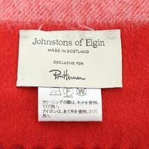 ジョンストンズオブエルガン Johnstons of Elgin Ron Herman別注 23AW Block Checked Cashmere stole ストール マフラー 大判 チェック 赤_画像3