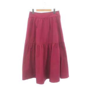 トッカ TOCCA 22AW WEB限定 TIERED GATHERED SKIRT スカート フレア ロング 4 ピンク /DF ■OS レディース