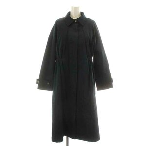 アデュートリステス conges payes スプリングロングコート spring long coat ステンカラーコート シングル ギャザー 中綿 紺