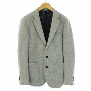  Harris HARRISS tailored jacket blaser single Anne gola. wool step return .3B center vent 40 S light gray /DK men's 