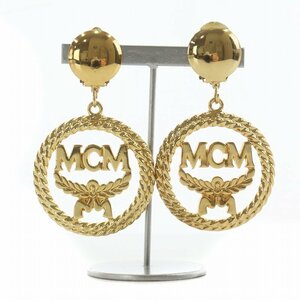  M si- M MCM earrings accessory Logo Circle Gold color #GY13 /MQ lady's 