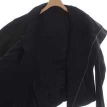 リックオウエンス Rick Owens ラムレザー ライダースジャケット 変形 ジップアップ 羊革 44 S 黒 ブラック RP4713 /KH メンズ_画像7