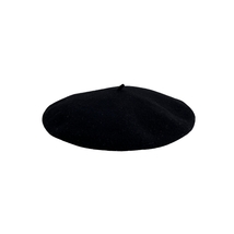 アニエスベー agnes b. ハート刺繍 ウール ベレー帽 帽子 TU ブラック 黒 レディース_画像1