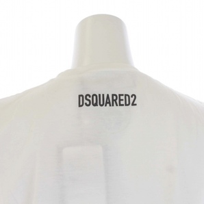 未使用品 ディースクエアード DSQUARED2 ICON DOG ロゴ Tシャツ カットソー 半袖 プリント XS 白 ホワイト S80GC0031 /KH ■GY29 レディーの画像7
