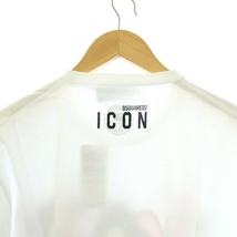 未使用品 ディースクエアード DSQUARED2 22SS ICON ドッグプリント Tシャツ カットソー 半袖 XL 白 ホワイト S79GC0046_画像6