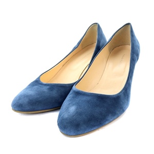  fabio rusko-niFABIO RUSCONI pumps suede Wedge sole 39 26cm blue blue /AK8 lady's 