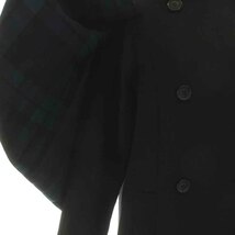 パメオポーズ ロットバルトコート Rothbart Coat ステンカラーコート ダブル ロング フェイクレザー 切替 ケープ付き F 黒 緑 紺_画像6