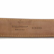 ドルチェ&ガッバーナ ドルガバ DOLCE&GABBANA ベルト DG金具 ロゴ レザー 95CM-38INCH 黒 ブラック /AQ ■GY18 レディース_画像4