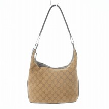 グッチ GUCCI ワンショルダーバッグ ハンドバッグ GGキャンバス レザー ベージュ 茶色 ブラウン 01234 02026 ■OH /SI21 レディース_画像1