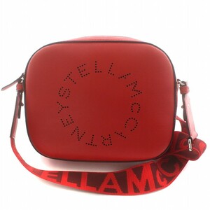 ステラマッカートニー STELLA McCARTNEY ミニ カメラ バッグ ショルダー ロゴ フェイクレザー 赤 レッド 700072 W8542 /AQ ■GY19 レディー