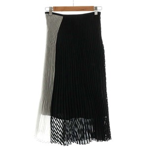  unused goods Chesty Chesty pleated skirt knee height sia- see-through 0 XS silver color black black 0A704 /AN29 lady's 