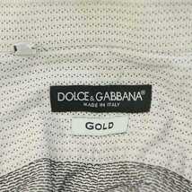 ドルチェ&ガッバーナ ドルガバ DOLCE&GABBANA 長袖シャツ カッター 総柄 コットン 40 L 白 ホワイト グレー /YQ ■OS_画像3