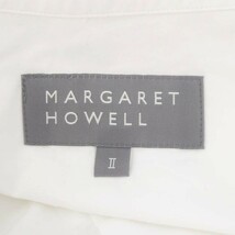 マーガレットハウエル MARGARET HOWELL 23AW MATT ORGANIC COTTON POPLIN シャツ オーバーサイズ コットン 長袖 2 白 ホワイト /HS ■OS レ_画像3